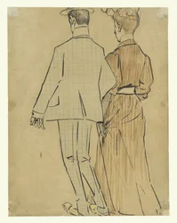 Couple marchant