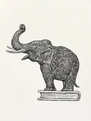 Un éléphant sur un livre (1935-1936)