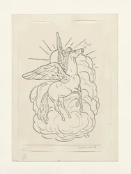 Pégase volant devant les nuages (1891-1941)