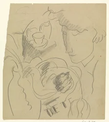 Femme sentant des fleurs dans un vase