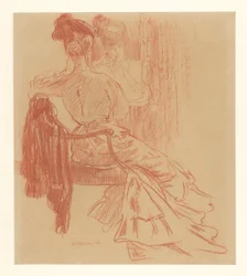 Dame assise devant un miroir
