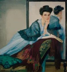 Dame en bleu