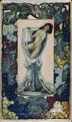 Fille dans le verre