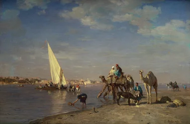 Scène au bord du Nil