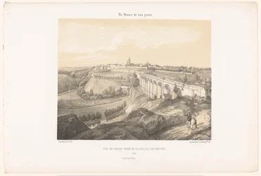 Vue de Dinan et du viaduc sur la rivière Rance, Vue de Dinan prise de la Vallée des Noyers, La France de nos jours