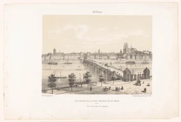 Zicht op Orléans vanaf de linkeroever van de Loire