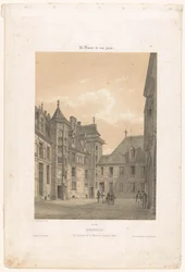 Vue de la cour intérieure du Palais Jacques-Coeur à Bourges