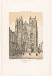 Zicht op de kathedraal van Sint-Pieter en Sint-Paulus in Nantes
