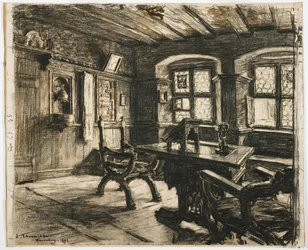 La chambre de Dürer à Nuremberg, 1896