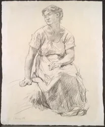 Paysanne assise