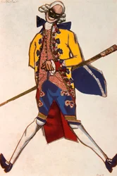Battista, costume pour une comédie de Carol Goldoni, 1917