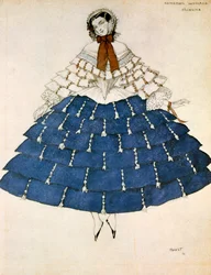 Chiarina, design pour un costume pour le ballet Carnaval composé par Robert Schumann, 1919