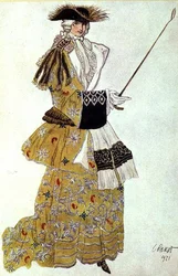 Costume pour La Baronne Chassant, de La Belle au bois dormant
