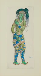 Costume pour le ballet Le Dieu Bleu par R. Hahn, 1910