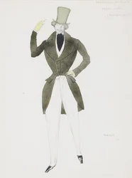 Costume pour le ballet Carnaval de R. Schumann, 1910