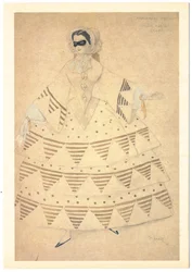 Costume pour le ballet Carnaval de R. Schumann