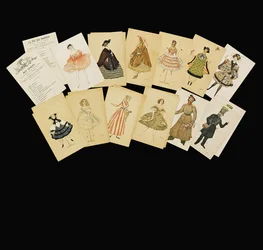 Dessins de costumes de "La Fée des Poupées"