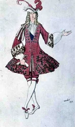 Costume pour un page, dans le style de Louis XIV, tiré d