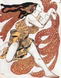 Esquisse de costume pour une Bacchante, d