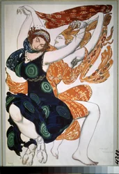 Deux béotiennes, costume pour le ballet Narcisse