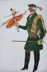 Anglais. Costume pour le ballet La Boutique Fantasque de G. Rossini, 1919