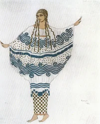 Nymphe, esquisse de costume pour le ballet " L