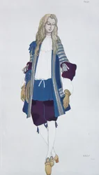 Page de la princesse. Costume pour le ballet La Belle au bois dormant de P. Tchaïkovski, 1916