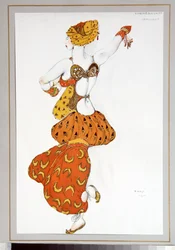 Ballet russe : Odalisque pour "Shéhérazade" dirigé par Michel Fokine