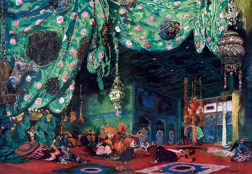 Décor de scène pour le ballet Shéhérazade, vers 1913