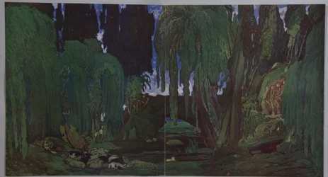 Décor de scène pour le ballet Narcisse de N. Tcherepnin, 1911