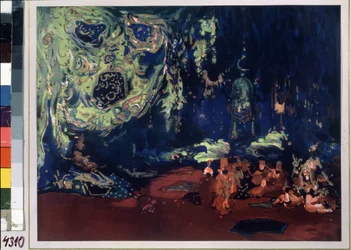 Décor pour le ballet "Shéhérazade" dirigé par Nicolas Rimski-Korsakov