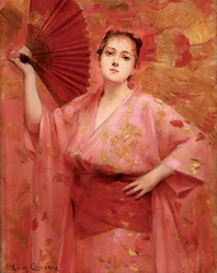 Georges Achille-Fould en tenue japonaise, ca 1885
