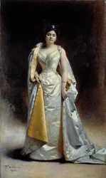 Portrait en pied de Madame Albert Cahen d