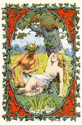 Un faune devoile le corps nu d