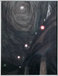 Clair de Lune et Lumieres. Gouache on paper … (gouache on paper)