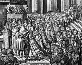Couronnement de la reine française Marie de Médicis le 13 mai