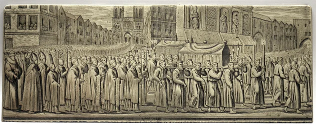 Procession de la Chasse de Sainte Geneviève - par Léonard Gaultier (1561-1641)