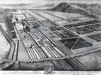 Chatsworth House, gravé par Johannes Kip
