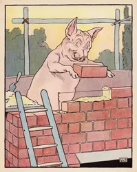 Illustration pour Les Trois Petits Cochons