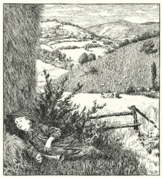 Petit garçon bleu, viens, souffle dans ta corne