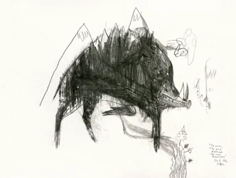 Sanglier de montagne sombre