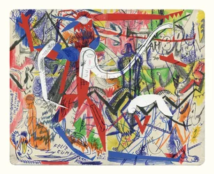 Figures abstraites aux couleurs vives