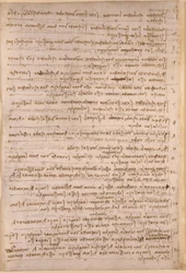 Arundel 263, f.154v, notes de Léonard de Vinci du 