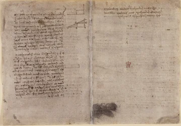 Arundel 263, f.245v, f.246r, Notes sur la géométrie (c.1518) du 