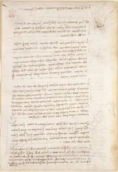 Arundel 263, f.25v Notes et croquis sur l
