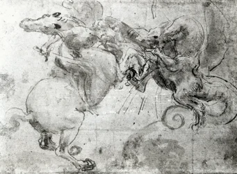 Bataille entre un cavalier et un dragon, c.1482