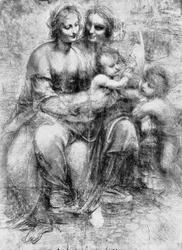Dessin de Sainte Anne avec la Vierge à l