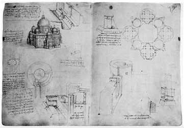 Conceptions pour un bâtiment centralisé, fin XVe ou début XVIe siècle 1954