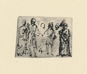Groupe de figures, vers 1480, 1945