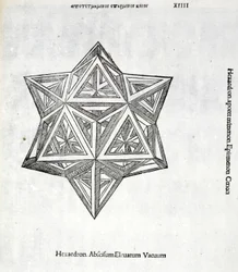 Hexacèdre tronqué élevé vide, illustration de 